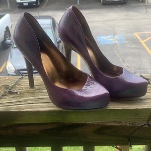 Jessica Simpson Dark Purple Pump Heel Shoes